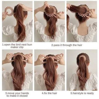 bird nest hair clip